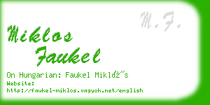 miklos faukel business card